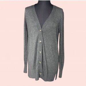 Tahari Dark Gray Knit Cardigan